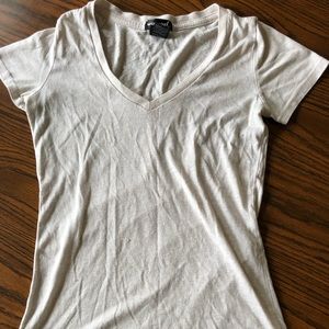 V neck cream t-shirt